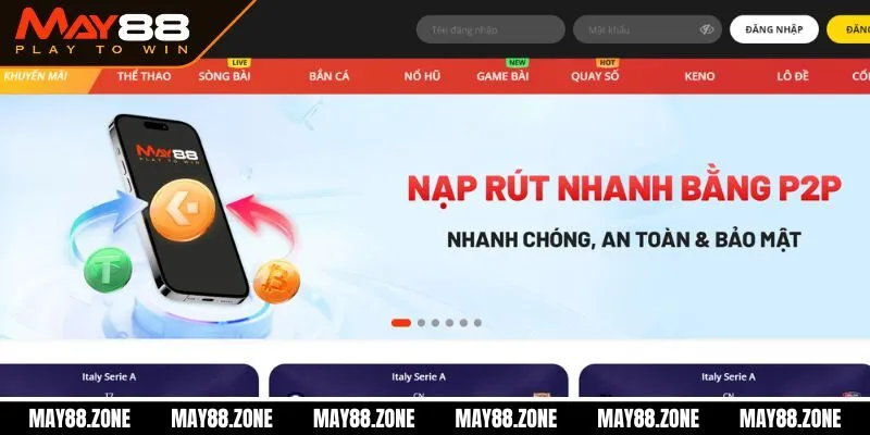 Nạp rút tiền nhanh chóng